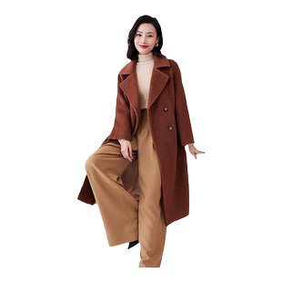 乔万尼大衣冬新款中长收腰设计毛呢外套气质优雅设计EF4A236