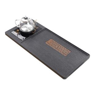 天然整块乌金石茶盘全自动一体茶具套装家用功夫单壶简约大小茶台