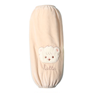 袖套女秋冬新款毛绒女童长款防脏套袖米色羽绒服专用小熊护袖袖头