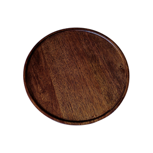 圆形桌面板定制木托盘茶几木板台面收纳盘diy悬浮边几边桌胡桃木