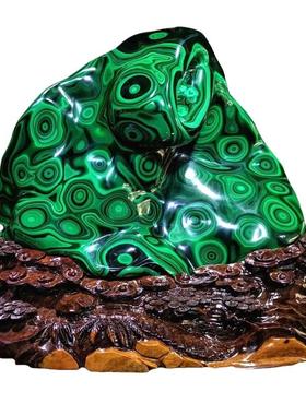 孔雀石天然客厅猫眼花纹