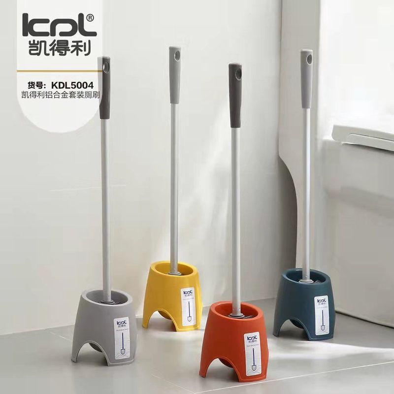 铝合金长柄马桶刷带底座无死角家用厕所刷套装创意卫生间清洁刷子