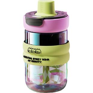 bablov玻璃吸管杯茶水分离泡茶水杯女生高颜值便携杯子耐高温学生