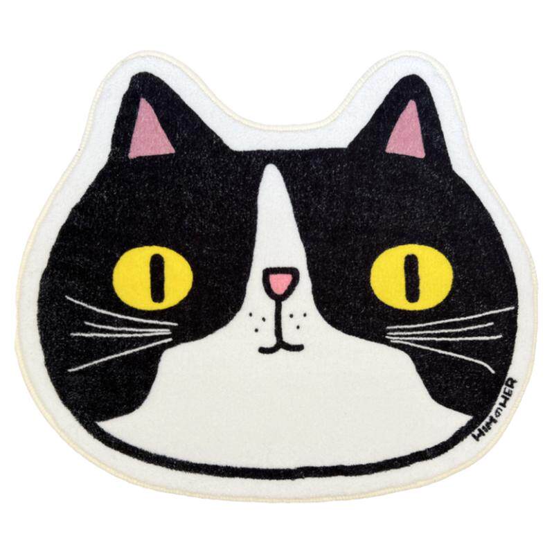 原创猫咪插画地垫可爱吸水防滑地毯民宿橘猫咖客厅卧室脚垫可定制