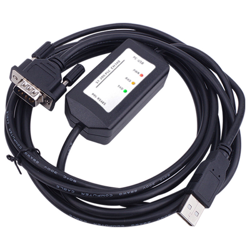 适用于老200plc编程电缆USB-PPI程序下载RS485通讯数据线CH340