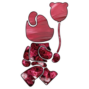 网红公仔打卡墙面装饰门店公司周年庆kt板活动氛围布置高级背场景