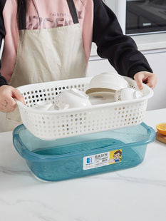 碗筷收纳盒厨房家用带盖宿舍碗碟置物架塑料碗柜碗箱碗架可沥水 装