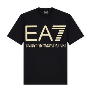 EMPORIO ARMANI/阿玛尼EA7/秋冬新款男士圆领短袖印花正肩纯棉T恤