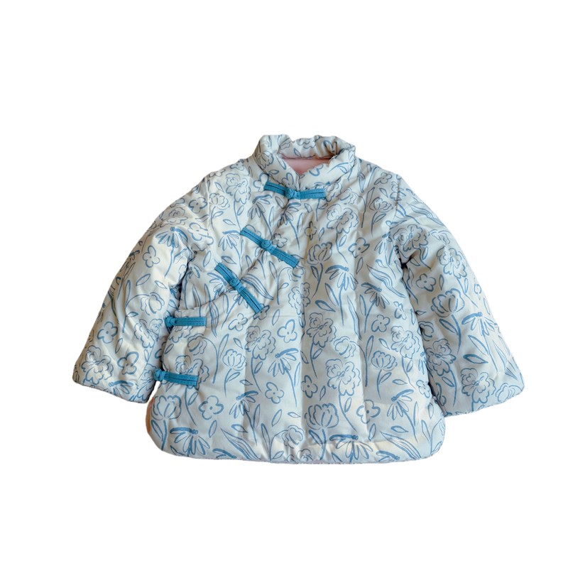 冬季女童棉花手工盘扣加厚棉服