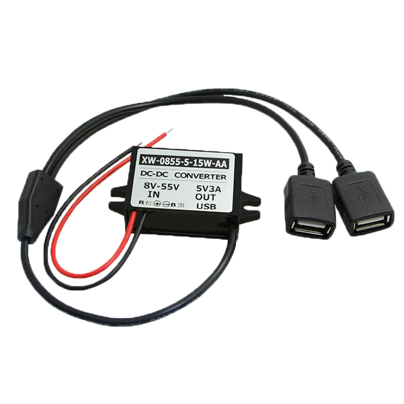 12V24V转5V3A5A车载电源USB充电器24V转5V2A3A4A5A电源降压模块