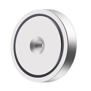 强力磁铁带孔锅磁打捞吸铁石圆形防撞带铁壳磁石沉孔强磁固定吸盘