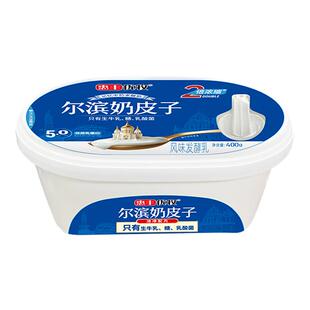 【直播专享】惠丰优牧尔滨奶皮子酸奶400g盒装整箱早餐营养酸奶