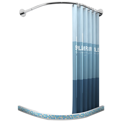 防水布磁性弧形杆隔断洗澡浴帘