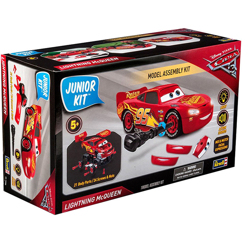 美版正品 闪电麦昆赛车玩具 组装车幼儿动手可拆卸声光礼物套装