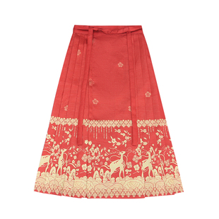 汉服女童中国风马面裙套装小学生诗歌朗诵合唱演出服男童唐装古装