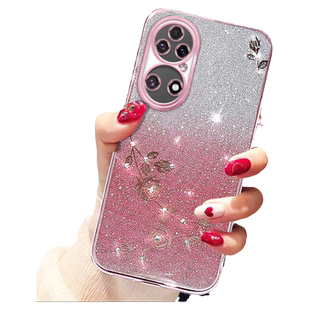 适用华为P50E手机壳女P50pro手机套新款JAD—AL50全包防摔软硅胶保护套p5o网红潮ABR一AL600渐变闪粉钻高级薄