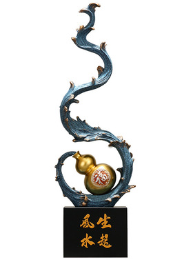 轻奢新中式风生水起葫芦摆件