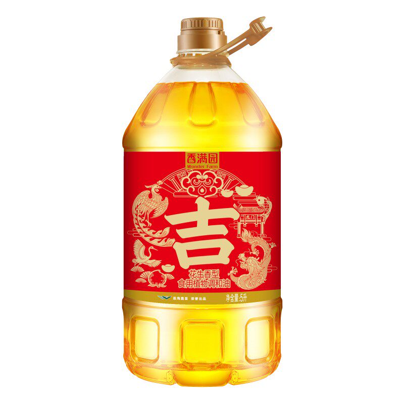 香满园花生香型食用植物调和油5L