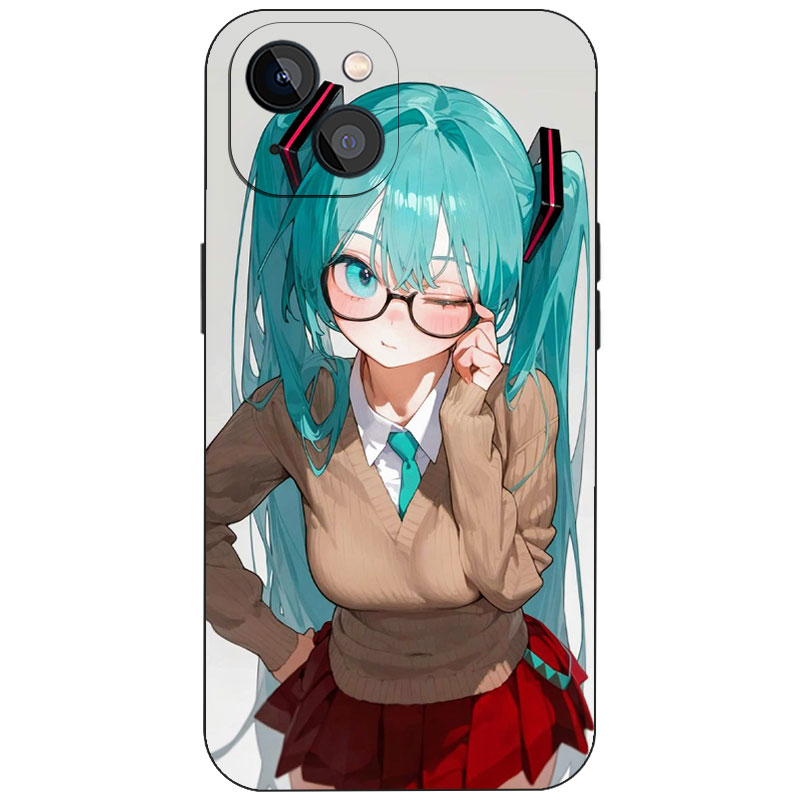 日系软萌学院JK眼镜少女原宿风磨砂硅胶手机壳动漫周边适用iPhone17苹果16小众个性二次元甜酷防摔磁吸保护套