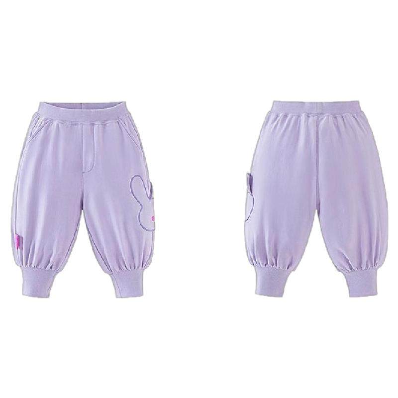 【不勒裤】迷你巴拉男女童宝宝裤子春季针织仿牛仔不勒肚萌趣长裤