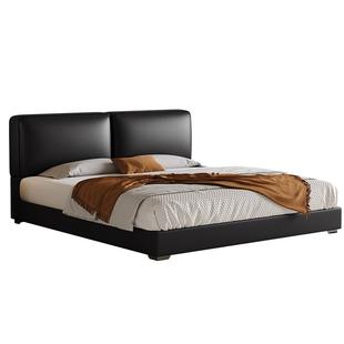 政府补贴DDC意式极简设计师大黑牛真皮床2026新款简约主卧双人床