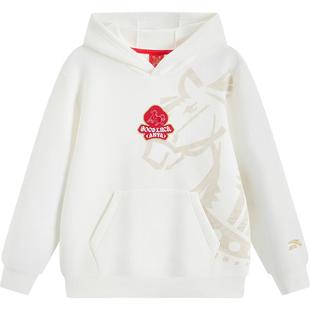 【红色新年马年】安踏儿童卫衣男童连帽套头衫2026年新款拜年衣服