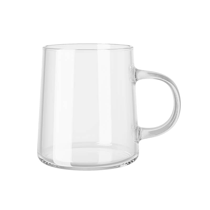 简约高硼硅耐热玻璃杯带把手绿茶杯可微波炉家用客厅水杯子牛奶杯