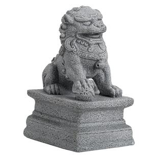 石狮子摆件一对镇宅故宫狮桌面装饰鱼缸造景看门门口吉祥物小摆设