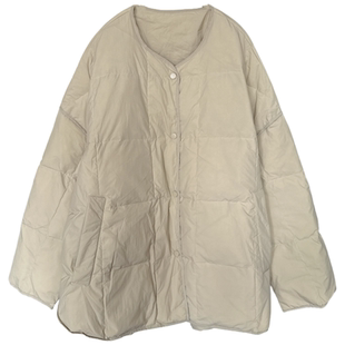 2025巨好看的羽绒服女款中长款冬宽松慵懒风洋气高级感白鸭绒外套