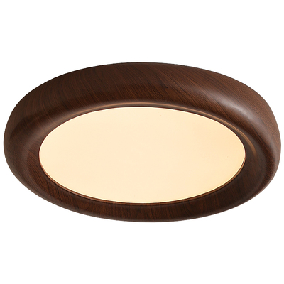 星颜中古风卧室吸顶灯美式复古主卧书房全光谱护眼新款胡桃色LED