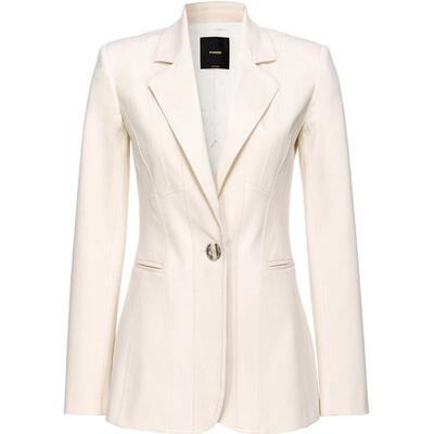 双重面料单排扣单西装