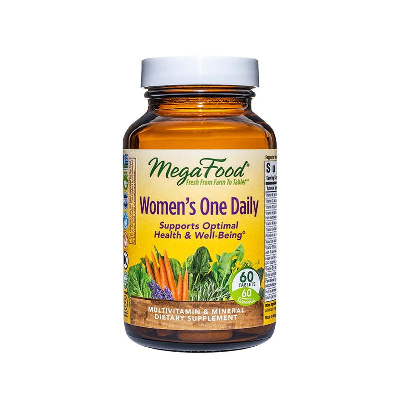 MegaFood女性复合维生素女士每日补充多种矿物质综合维b维C 60片