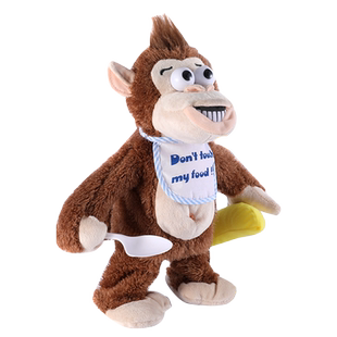 儿童电动毛绒玩具猩猩磁控猴子香蕉拿掉会发狂哭闹搞笑小玩偶公仔