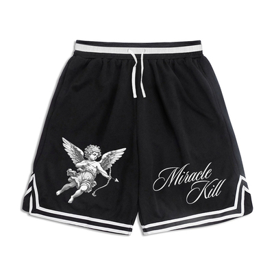 MIRACLE KILLSS26天使印花休闲篮球清爽透气运动篮球五分短裤男女