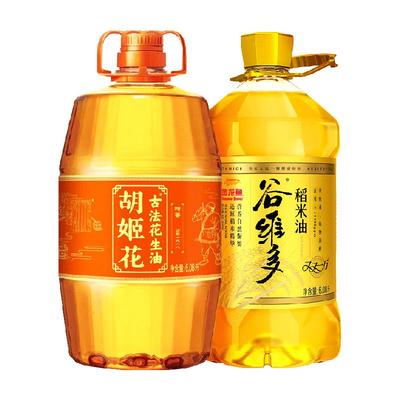 胡姬花花生油谷维多稻米油组合