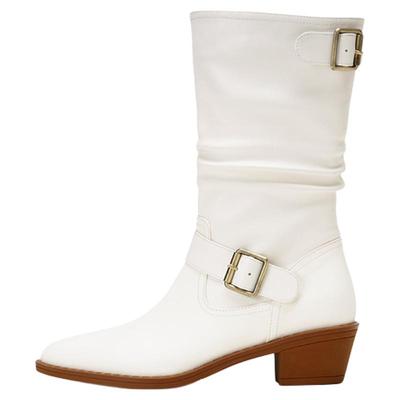 millies妙丽白色时装靴女