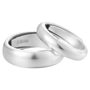 999纯银素圈戒指男女款情侣对戒简约高级感活口设计指环马年礼物