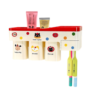 磁吸牙刷置物架壁挂式免打孔牙刷架新款卫生间刷牙杯漱口杯架子