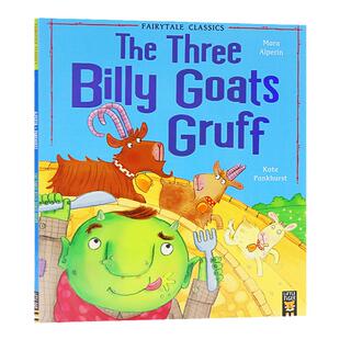 三只坏脾气的小羊 英文原版绘本 The Three Billy Goats Gruff 儿童英语启蒙故事书 睡前读物 Mara Alperin著作Little Tiger Press