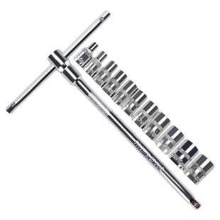 6.3mmT型扳手可换头套筒扳手四分之一小飞加力杆t型丁字套筒组套