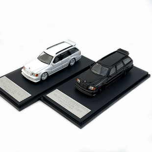 奔驰E320 S124 瓦罐车 Mortal 1:64 E级自行车版合金仿真汽车模型