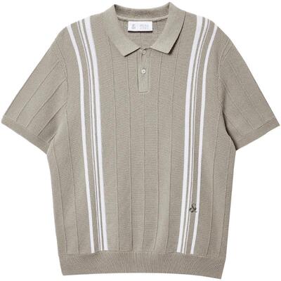 杰克琼斯男装夏季上衣polo短袖竖向条纹针织面料翻领226106004潮
