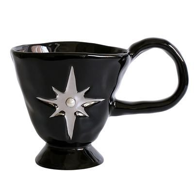 CMYD原创设计感高脚星芒珍珠杯子