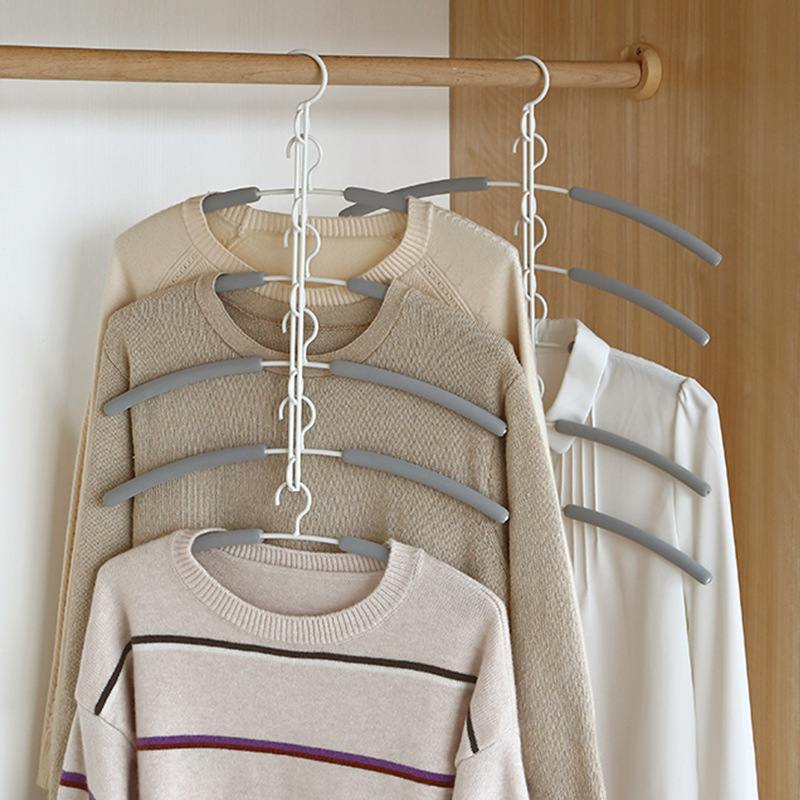 多功能省空间多层衣架挂钩挂撑架子用收纳衣柜魔术家衣服神器
