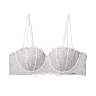 歌瑞尔性感纯欲半杯内衣女轻薄零感禁欲系无肩带透气蕾丝文胸罩