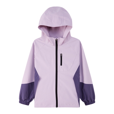 左西女童活力撞色户外冲锋外套