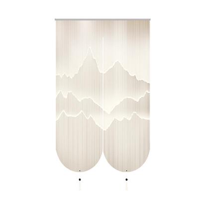 定制门帘隔断帘家用半透明风水透景卧室厨房卫生间免打孔布帘子