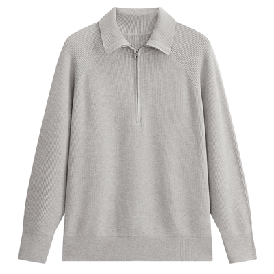 MODE COMMUTER | MC常规线条肌理针织挺括吸湿透气半开襟针织毛衫