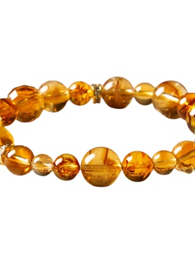 黄水晶天然水晶招财转运珠