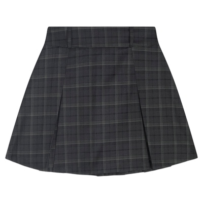 Heatherich短裙女2025夏季新款简约潮流高腰气质格子裙586965